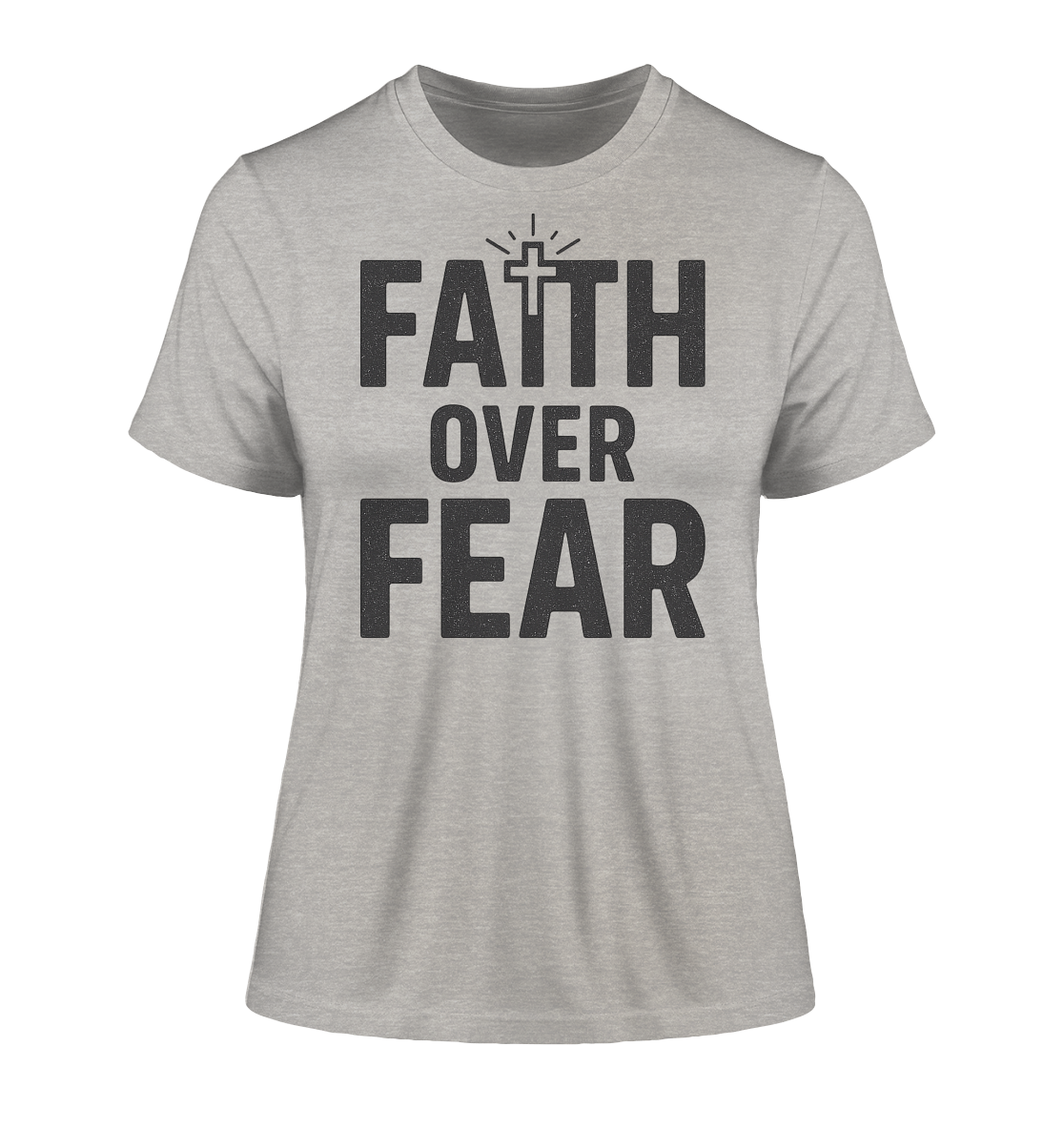 Faith Over Fear – Glaubensstärke statt Angst - Fitted Ladies Organic Shirt