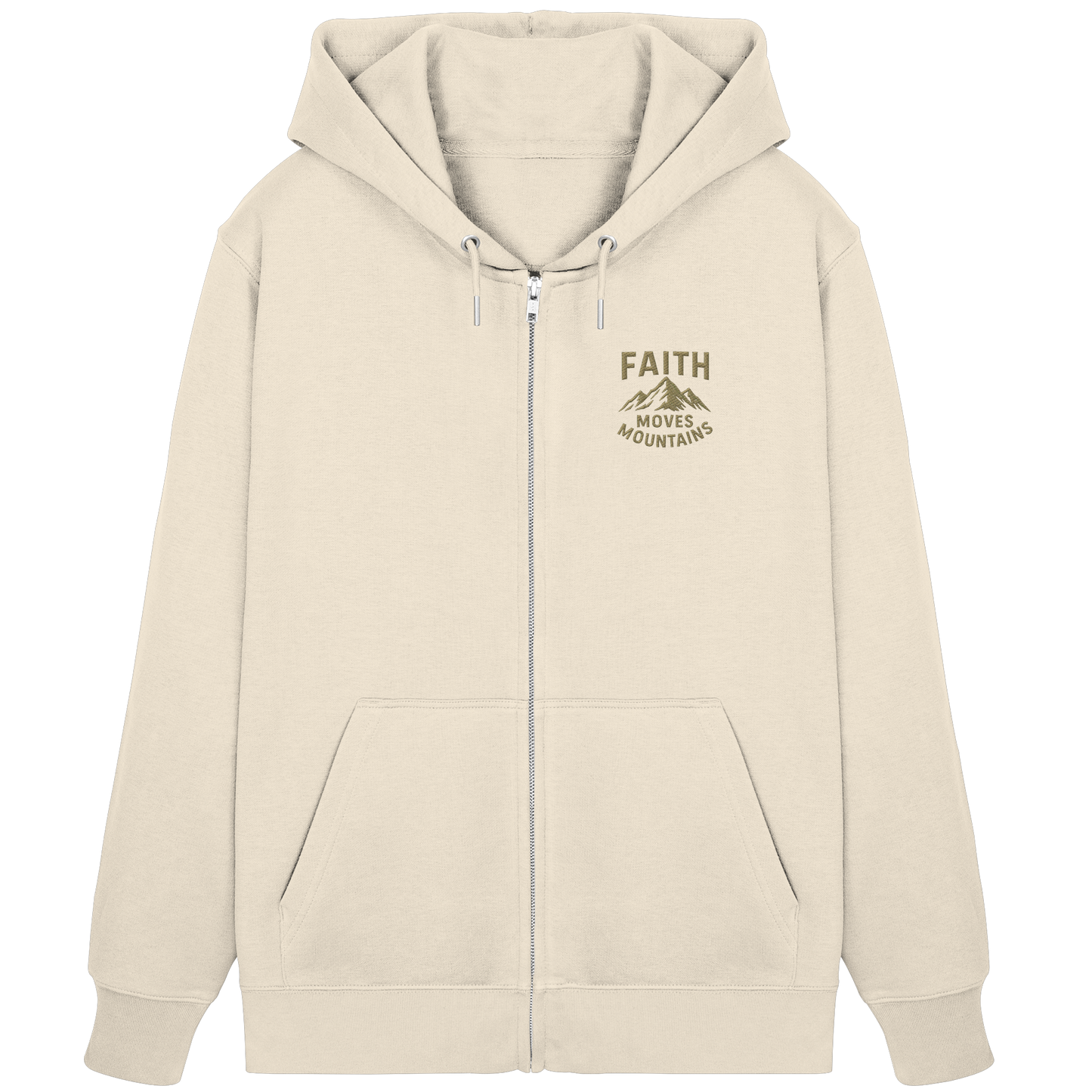 Faith moves Mountain - Organic Zipper (Stick)