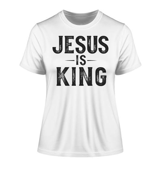 Jesus is King - Fitted Ladies Organic Shirt