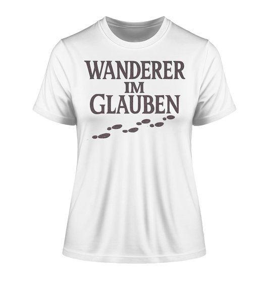 Wanderer im Glauben  - Fitted Ladies Organic Shirt
